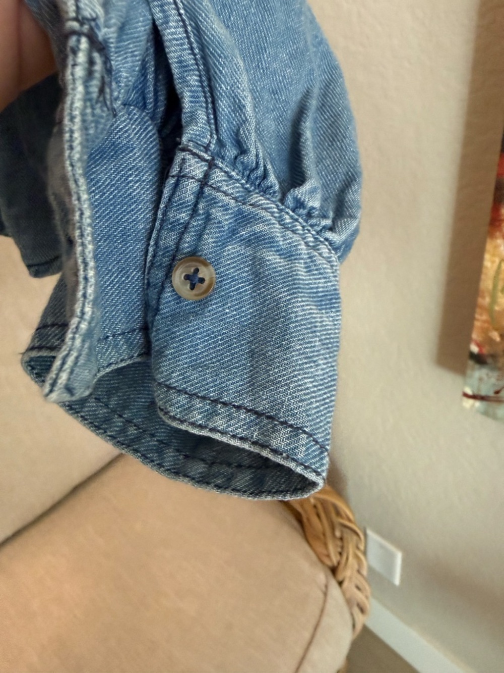 anthropologie pilcro soft and flowy denim shirt - Picture 3 of 6